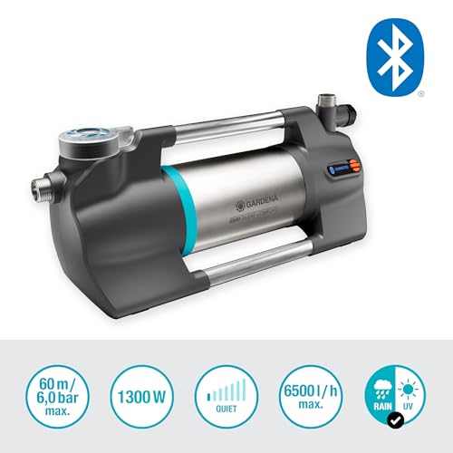 Gardena Gartenpumpe 6500 SilentComfort: Extra leise Bewässerungspumpe via App steuerbar, Fördermenge 6500 l/h, Trockenlaufsicherung, rostfreier Edelstahl, stromsparend und wasserfest (9059-20) – Bild 2