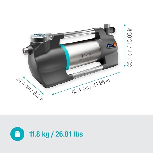 Gardena Gartenpumpe 6500 SilentComfort: Extra leise Bewässerungspumpe via App steuerbar, Fördermenge 6500 l/h, Trockenlaufsicherung, rostfreier Edelstahl, stromsparend und wasserfest (9059-20) – Bild 4