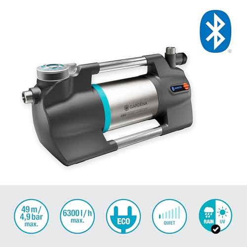 Gardena Gartenpumpe 6300 SilentComfort: Extra leise Bewässerungspumpe via App steuerbar, Fördermenge 6300 l/h, Trockenlaufsicherung, rostfreier Edelstahl, stromsparend und wasserfest (9058-20) – Bild 2