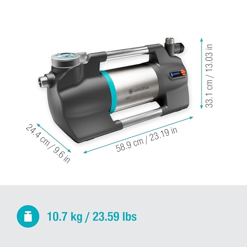 Gardena Gartenpumpe 6300 SilentComfort: Extra leise Bewässerungspumpe via App steuerbar, Fördermenge 6300 l/h, Trockenlaufsicherung, rostfreier Edelstahl, stromsparend und wasserfest (9058-20) – Bild 4
