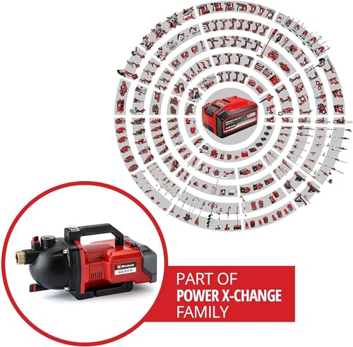 Einhell Akku-Gartenpumpe AQUINNA 36/30 Power X-Change (2 x 18V, 2-Stufen ECO-Schalter, Wassereinfüll- und Ablassschraube, Thermoschutz, Tragegriff, ohne Akkus und Ladegerät) – Bild 2