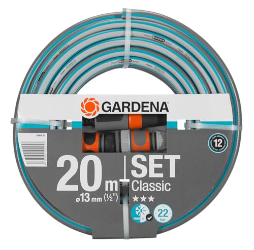 Gardena Gartenpumpe 4100 Silent Set: Sehr leise, innovative Bewässerungspumpe mit 3,5 m Sauggarnitur und 20 m Classic Schlauch, Fördermenge 4100 l/h, 550 W Motor, wasserfest, stromsparend (9051-20) – Bild 6