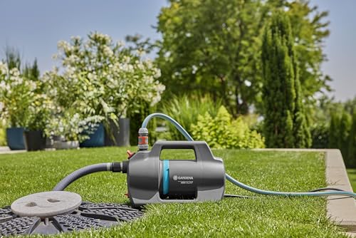 Gardena Gartenpumpe 4200 Silent Set: Sehr leise, innovative Bewässerungspumpe mit 3,5 m Sauggarnitur und 20 m Classic Schlauch, Fördermenge 4200 l/h, 600 W Motor, wasserfest, stromsparend (9055-20) – Bild 6