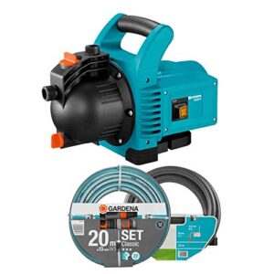Gardena 01717-61 Gartenpumpe 3000/4 SET, 600 W, türkis, schwarz, Orange