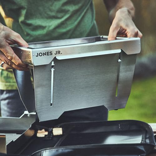 BURNHARD Camping Gasgrill Jones Jr. Edelstahl Klappgrill mit Deckel 1-Brenner 3,2 kW inkl. Transporttasche mit Rucksackfunktion und Multitool, Faltgrill ideal für Camping – Bild 4