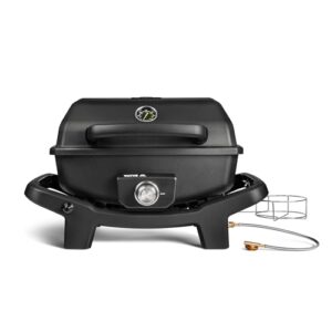 BURNHARD 1-Brenner Gasgrill Wayne JR. 3,6 kW – Tragbarer Balkongrill - Tischgasgrill klein mit Aludruckguss Brennkammer inkl. Abdeckhaube – Gusseisen Grillrost