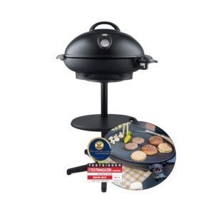 Steba VG 350 BIG Barbecue Säulengrill mit Haube grau
