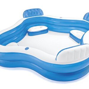 Intex Swimcenter "Family Lounge Pool" mit 4 Sitzen 229x229x66cm, dunkelblau