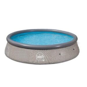 HAF® Swing Quick Up Pool in grau mit den Maßen 366 x 91 cm | ca. 6.700 Liter Wasserkapazität | Selbstaufbauender & selbst tragender Swimming Pool | Gartenpool/Aufstellpool ohne Filterpumpe