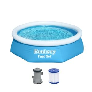 Bestway Fast Set Aufstellpool-Set mit Filterpumpe Ø 244 x 61 cm, blau, rund