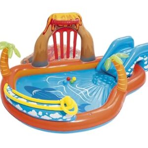 Bestway Wasserspielcenter „Lava Lagoon" 265 x 265 x 104 cm, Quadratisch, Mehrfarbig, ab 2 Jahren
