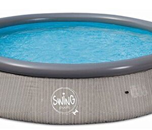 Swing Quick Up Easy Aufstellpool Rattan dunkel, 366 x 91 cm, ohne Filter