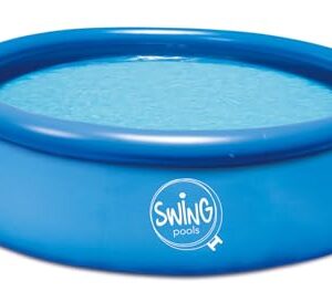 HAF® Swing Quick Up Pool in blau mit den Maßen 457 x 122 cm | ca. 14.100 Liter Wasserkapazität | Selbstaufbauender & selbst tragender Swimming Pool | Gartenpool/Aufstellpool ohne Filterpumpe