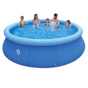 RAPTAVIS 360cm x 90cm Aufblasbares Schwimmbad Outdoor, Überirdisches Rundes Air-Top-Ring-Pool, Garten Rasen Familie