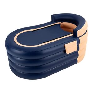 Aufblasbare Spa Badewanne für Erwachsene Verdickte Faltbare Badewanne mit Elektrischer Luftpumpe für Personen Unter 1,8M Orange