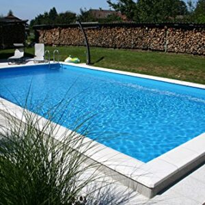 Styropor Schwimmbecken Set rechteckig inkl. Sandfilteranlage Lugano 700 x 350 x 150 cm Tiefbeckenleiter