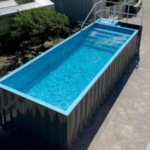 Alternative view of CMOLVUR Professioneller großer Gebäude-Familie, 4,5 m, 12,2 m, 6,1 m, Versandbehälter, Pool, Fiberglas, oberirdisches Schwimmen für Erwachsene