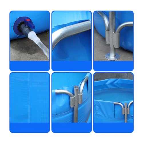 Kreisschwimmbad faltend Kunststoff Wassertank Mehrzweck Leinwand Fischteich Durchmesser 1m-3m – Bild 6