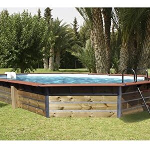 Pool Holz waterclip Siayan 730 x 420 x 129 cm Außerhalb Boden achteckig
