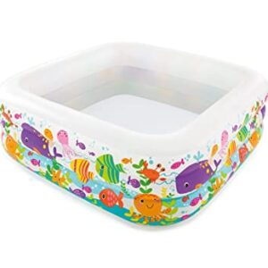 Intex 57471NP - Aufblasbarer Aquarium-Pool, Vinyl, Mehrfarbig, 159x159x50 cm