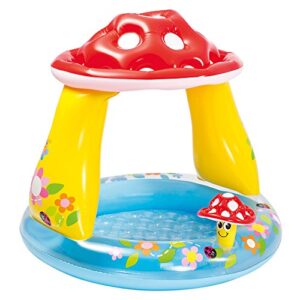 Intex 57114NP - Aufblasbarer Baby-Pool Pilz, Vinyl, Mehrfarbig, 102x89 cm