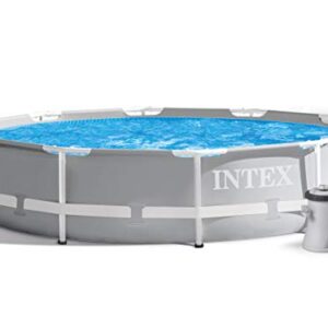 7in1 Set Gartenpool Prism 305 x 76 cm Metal Frame Pool mit Filterpumpe 1250 L/Stunde INTEX 26700