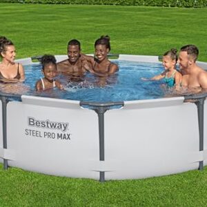 Alternative view of Bestway Steel Pro MAX Frame Pool ohne Pumpe Ø 305 x 76 cm, lichtgrau, rund, Grau