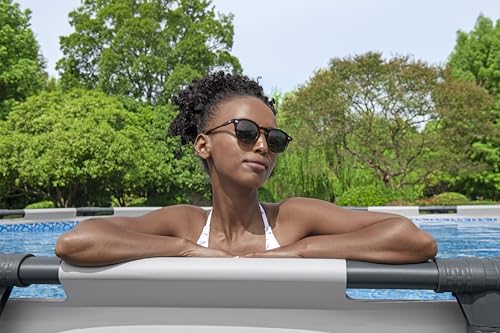 Bestway Steel Pro MAX Frame Pool ohne Pumpe Ø 305 x 76 cm, lichtgrau, rund, Grau – Bild 9