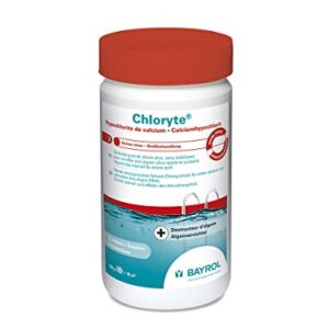 BAYROL Chloryte 1 kg | Reines, anorganisches Chlorgranulat ohne Stabilisator | Calciumhypochlorit | zur Stoßbehandlung bei grünem oder trübem Wasser | Erhöht schnell den Aktivchlorgehalt