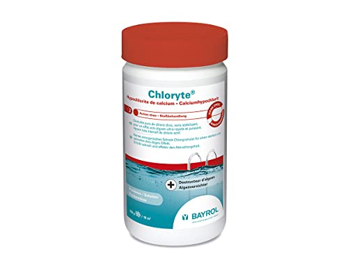 BAYROL Chloryte 1 kg | Reines, anorganisches Chlorgranulat ohne Stabilisator | Calciumhypochlorit | zur Stoßbehandlung bei grünem oder trübem Wasser | Erhöht schnell den Aktivchlorgehalt