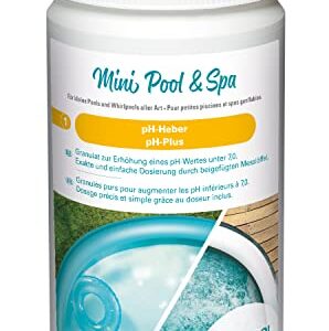 BAYROL Mini Pool&Spa pH-Heber 1kg - pH-Plus Granulat für Planschbecken, Whirlpool, Aufstellpool. Enthält Messlöffel, Weiß