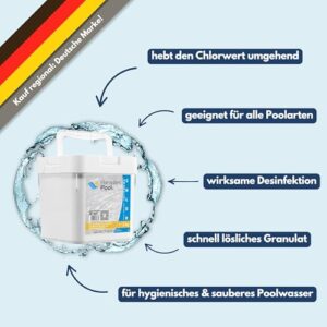 Alternative view of Paradies Pool Chlor Schnell Granulat für Pool, Schwimmbecken, schnell löslich, Inhalt: 1 kg