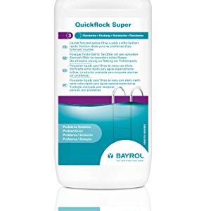 BAYROL Quickflock Super 1 L - Flockungsmittel Pool Sandfilter, flüssig - Sehr schneller Klarmach-Effekt für besonders trübes Poolwasser - Wasserreiniger Pool - Klarmacher Pool Reinigungsmittel