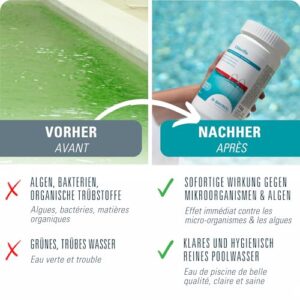 Alternative view of BAYROL Chlorifix 1 kg - Chlorgranulat Pool zur Schockchlorung bei Wasserproblemen, trübes Wasser, Algen im Pool - schnelllöslich - Chlor Granulat Pool- Algenvernichter