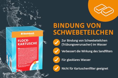 Steinbach Poolpflege Flockkartusche, 1 kg, Flockungsmittel, 0754001TDC8 – Bild 3
