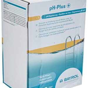 BAYROL pH-Plus Granulat 1,5 kg zur -Wert-Korrektur - sehr einfache Dosierung - 3 x 500 g Dosierbeutel - leichtlöslich - pH-Regulierung, Weiß