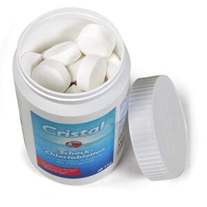 Alternative view of Cristal Schockchlortabletten 1 kg - 20 g Chlortabletten gegen Trübungen und Algen - Effektive Desinfektion - rückstandsfrei löslich - Pool & Whirlpool