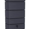 Ondis24 Regenwasser Wandtank Regenfass Eco 300 Liter Graphit anthrazit inkl. Wasserhahn