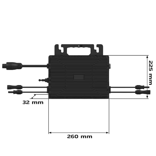 SUNNIVA® 1196W Balkonkraftwerk 800W komplett Steckdose, ASTRO-ENERGY 800W Wechselrichter, PV Solaranlage Komplettset, 2x 460W BIFAZIAL, FULL BLACK, Glas-Glas Solarmodule, inkl.5m Kabel, Bluetooth – Bild 4