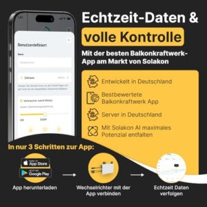 Alternative view of Solakon® 900W Balkonkraftwerk - Balkonkraftwerk 800W komplett Steckdose - neuester 800 Watt Wechselrichter - Solaranlage Komplettset - 450W bifaziale Solarmodule inkl. Zubehör - 5m Kabel