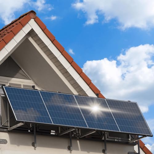 SUNNIVA 1196W Balkonkraftwerk 800W komplett Steckdose - Astro Energy 800W Wechselrichter - PV Solaranlage - 2x 460W BIFAZIAL FULL BLACK Glas/Glas Solarmodule - inkl. 5m Kabel - WIFI Bluetooth – Bild 8