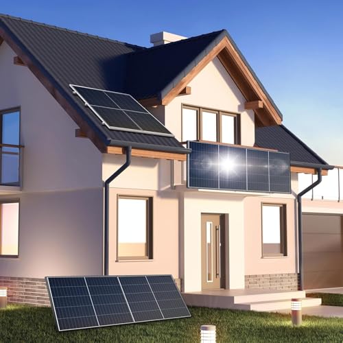 SUNNIVA 1196W Balkonkraftwerk 800W komplett Steckdose - Astro Energy 800W Wechselrichter - PV Solaranlage - 2x 460W BIFAZIAL FULL BLACK Glas/Glas Solarmodule - inkl. 5m Kabel - WIFI Bluetooth – Bild 9