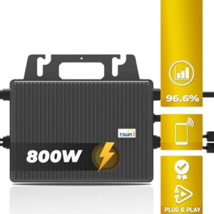 Alternative view of SUNNIVA 900W Balkonkraftwerk 800W komplett Steckdose - TSUN 800W Wechselrichter - PV Solaranlage Komplettset - 2x 450W Solarmodule - inkl. 5m Kabel - Bluetooth WIFI