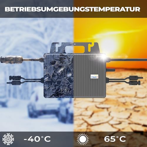 SUNNIVA 900W Balkonkraftwerk 800W komplett Steckdose - TSUN 800W Wechselrichter - PV Solaranlage Komplettset - 2x 450W Solarmodule - inkl. 5m Kabel - Bluetooth WIFI – Bild 4