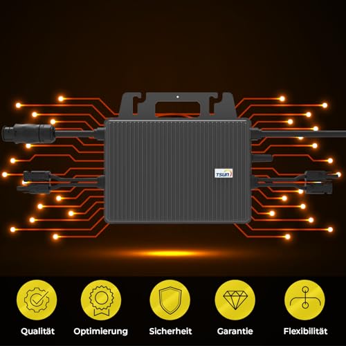 SUNNIVA 900W Balkonkraftwerk 800W komplett Steckdose - TSUN 800W Wechselrichter - PV Solaranlage Komplettset - 2x 450W Solarmodule - inkl. 5m Kabel - Bluetooth WIFI – Bild 5