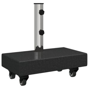 vidaXL Schwenkbarer Sonnenschirmständer für Ø38/48mm Stangen, schwarzer Granit, 25 kg, rechteckig