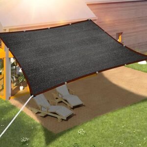 Schattierungsnetz,Schattiernetz mit ösen, 70%-90% Shading Rate UV-Beständiges für Pflanzenschutz Gewächshaus Scheune oder Zwinger，4x6m Schwarz