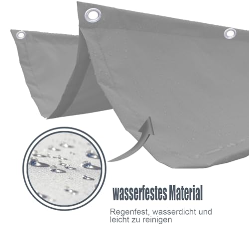 Einziehbare Welle Sonnensegel,Wellenmarkise Verstellbar Schutz vor UV-Strahlungen,Sonnenschutz,Wasserdicht,Garten,2x3M,Grau – Bild 3