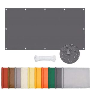 ONESHLEE Sonnensegel 3 x 4m Sonnensegel Wasserdicht Rechteckig, Sonnenschutz Terrasse, Uv Schutz Hitzeschutz Ohne Bohren, Sonnensegel Rechteckig Mit Ösen Und Seil Für Pergola (Dunkelgrau, 3 * 4m)