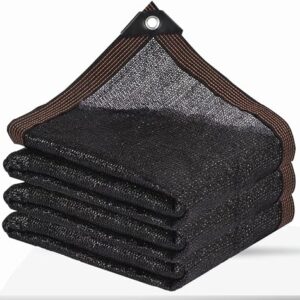 Schattierungsnetz - Schattennetz Mit ösen Leicht und Haltbarkeit Schattiernetz Sonnensegel für Terrasse Pergola Balkon Garten Pflanze Gewächshaus Hühnerstall Outdoor(Schwarz 5x5m)
